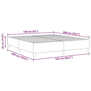 Bettgestell Blau 160x200 cm Cordstoff