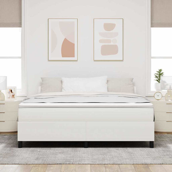 Creme Cord Plattformbett 180x200 cm