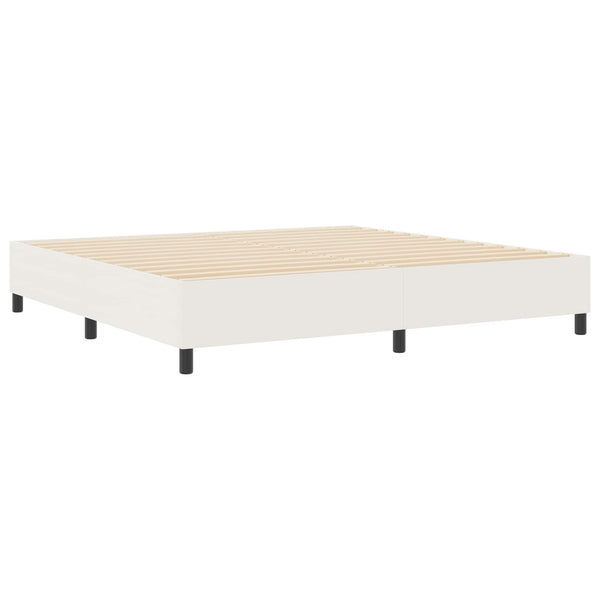 Plattformbettgestell Creme 200x200 cm Cordstoff