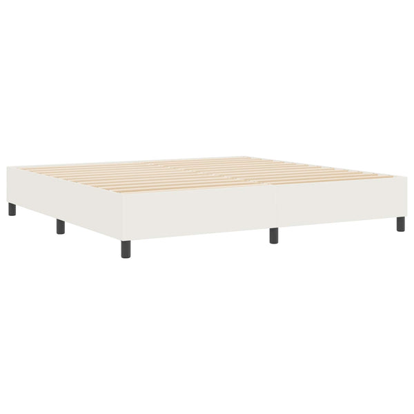 Plattformbettgestell Creme 200x200 cm Cordstoff