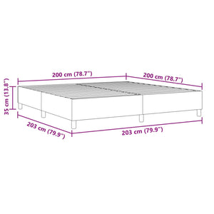 Grau-Grünes Cord Plattformbett 200x200 cm