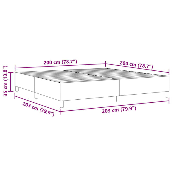 Grau-Grünes Cord Plattformbett 200x200 cm