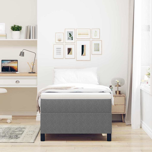 vidaXL Lit coffre gris clair et blanc 80 x 200 cm en tissu corduroy