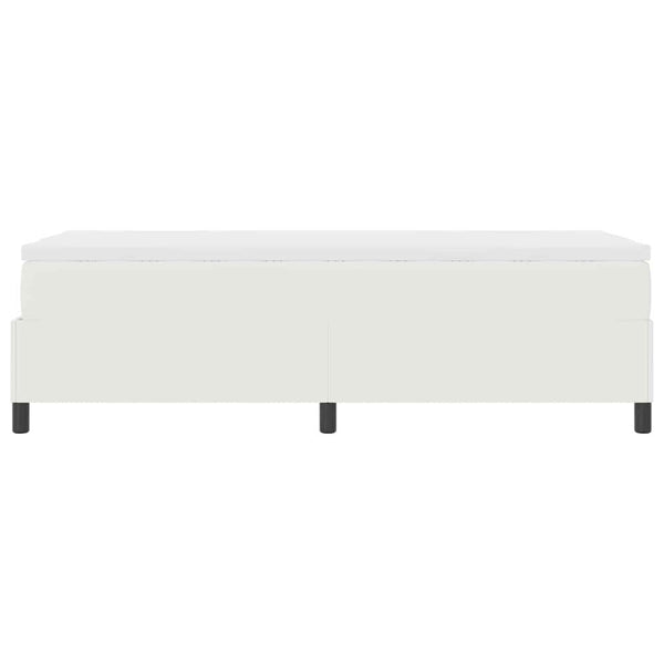 vidaXL Lit coffre crème et blanc 80 x 200 cm Tissu côtelé