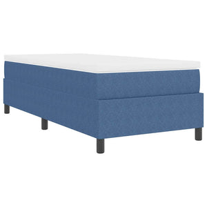 vidaXL Lit coffre de rangement bleu et blanc 80 x 200 cm en velours côtelé