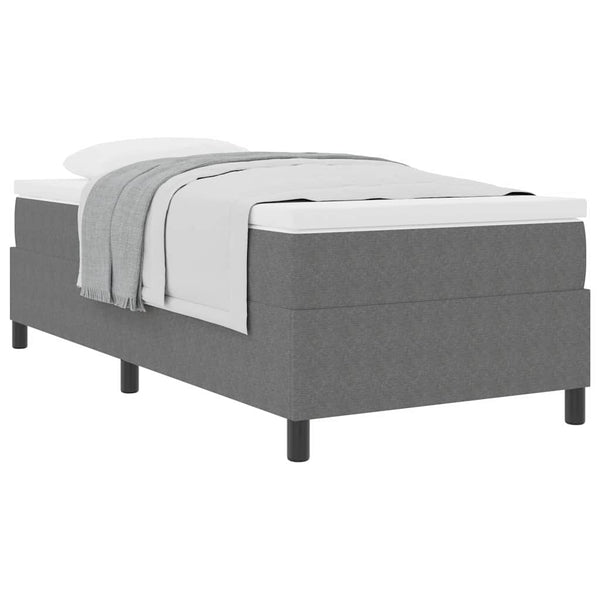 Boxspringbett 90x190 cm Hellgrau Cordstoff