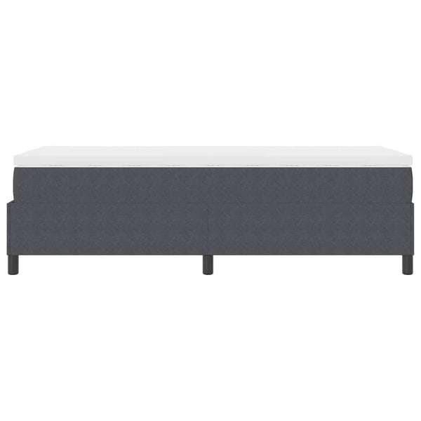 Boxspringbett 90x190 cm Dunkelgrau Weiß Cordstoff