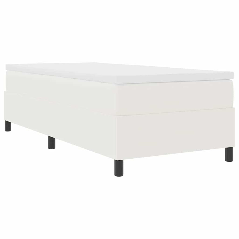 vidaXL Lit coffre crème et blanc 90 x 190 cm en tissu côtelé