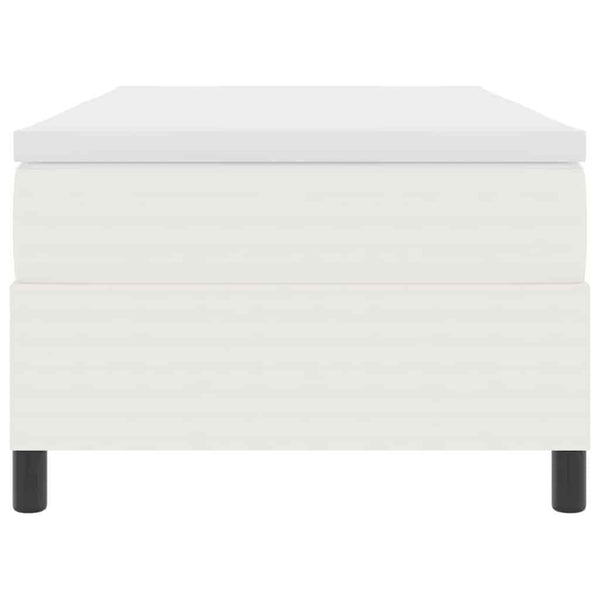 vidaXL Lit coffre crème et blanc 90 x 190 cm en tissu côtelé