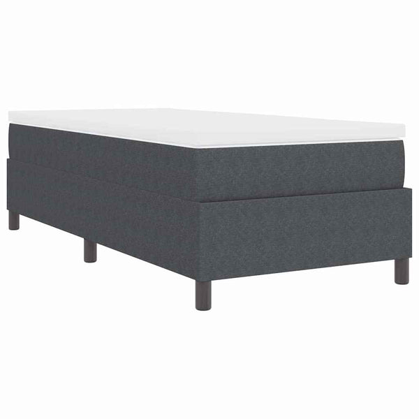 Boxspringbett 90x200 cm Dunkelgrau Cordstoff