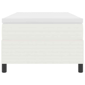 vidaXL Lit coffre crème et blanc 90 x 200 cm en tissu côtelé