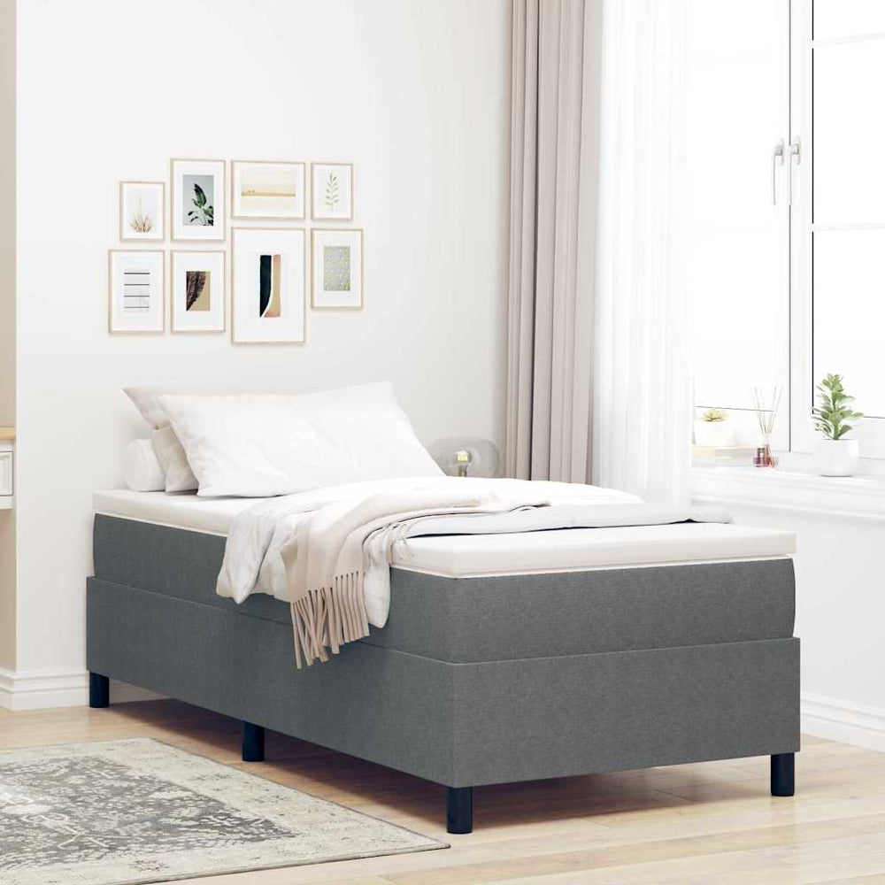 vidaXL Lit coffre gris clair et blanc 100 x 200 cm en velours côtelé