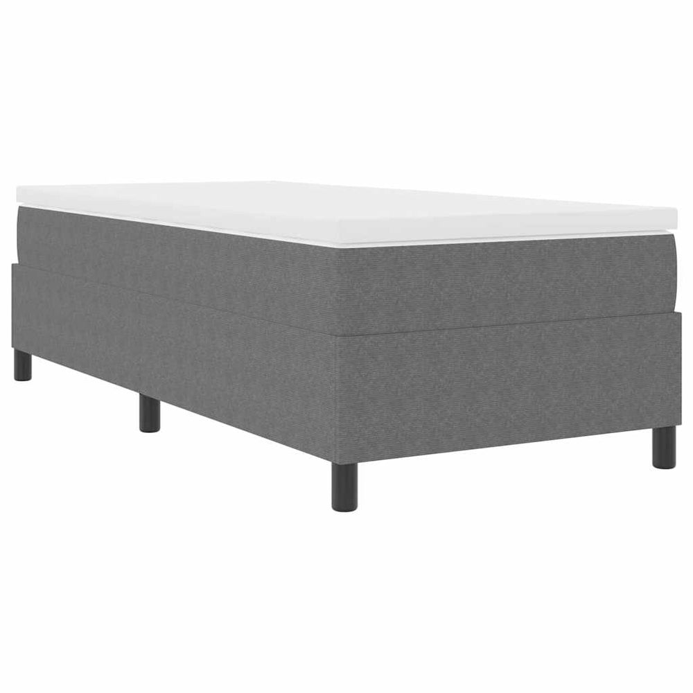 vidaXL Lit coffre gris clair et blanc 100 x 200 cm en velours côtelé