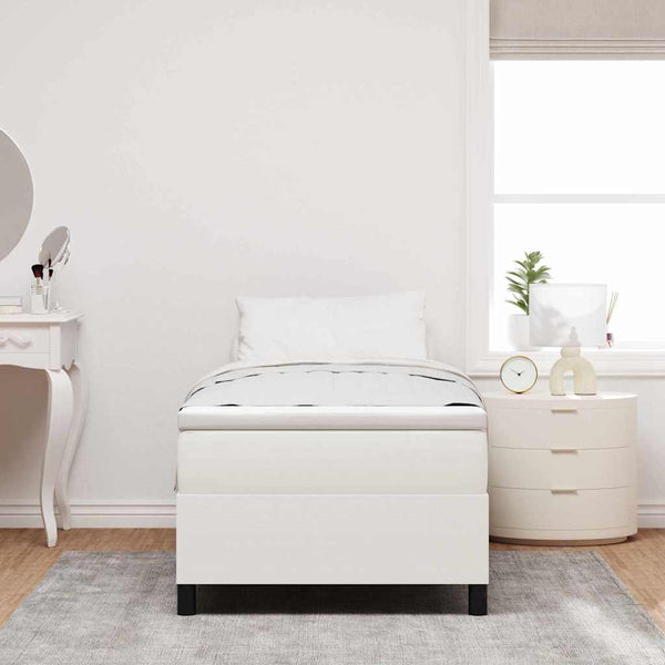 Boxspringbett Creme Weiß 100x200 cm