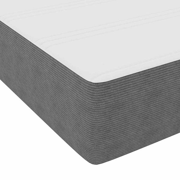 Boxspringbett 120x190 cm Hellgrau Cordstoff