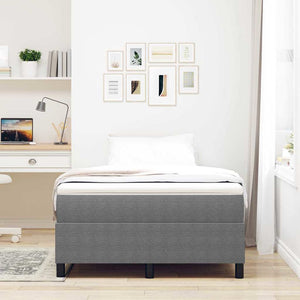 Boxspringbett 120x190 cm Hellgrau Cordstoff