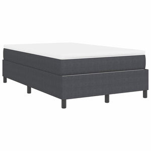Boxspringbett 120x190 cm Dunkelgrau Weiß Cordstoff