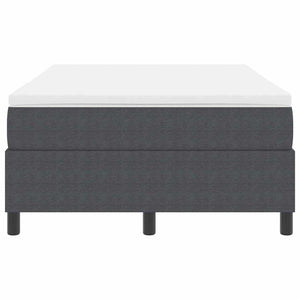 Boxspringbett 120x190 cm Dunkelgrau Weiß Cordstoff