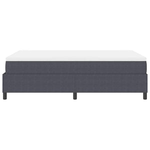 Boxspringbett 120x190 cm Dunkelgrau Weiß Cordstoff