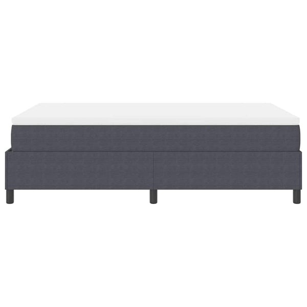Boxspringbett 120x190 cm Dunkelgrau Weiß Cordstoff
