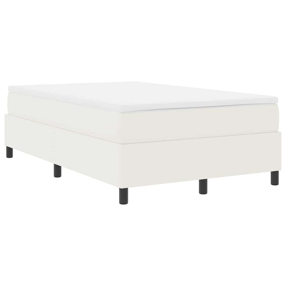 vidaXL Divan Bed Cream and White 120 x 190 cm Corduroy Fabric