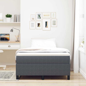 Boxspringbett 120x200 cm Dunkelgrau Cord