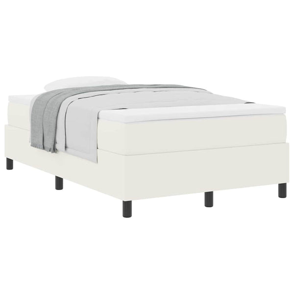 Boxspringbett Creme 120x200 cm Cordstoff