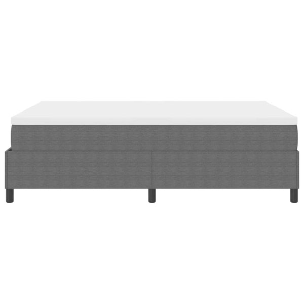 vidaXL Box Spring Bed Light Grey and White 140 x 190 cm Cord Fabric