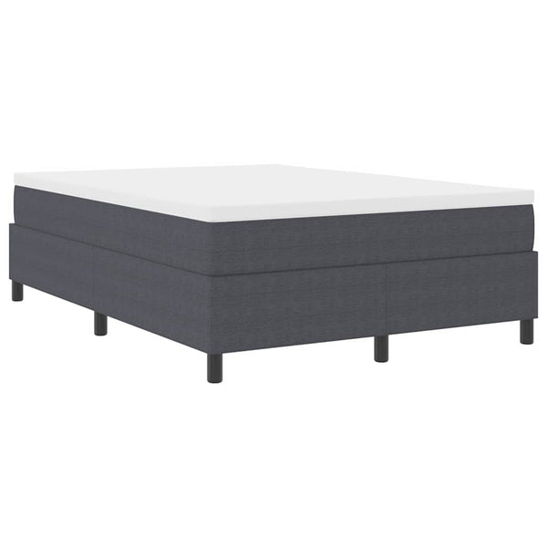 Boxspringbett 140x190 cm Dunkelgrau Cordstoff
