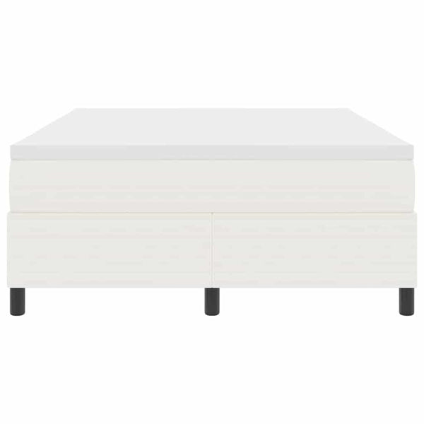 Boxspringbett Creme Weiß Cord 140x190 cm