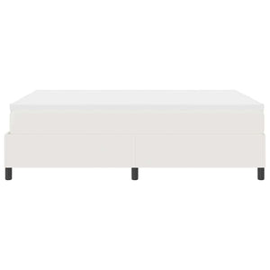 Boxspringbett Creme Weiß Cord 140x190 cm