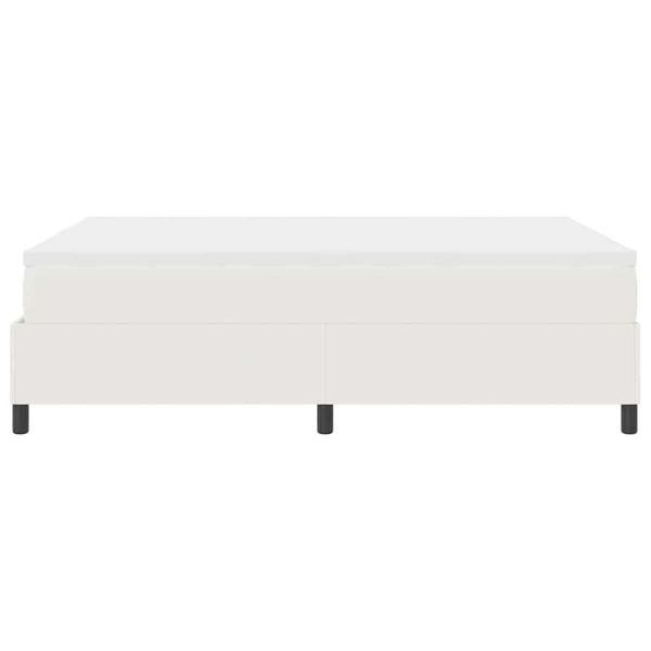Boxspringbett Creme Weiß Cord 140x190 cm
