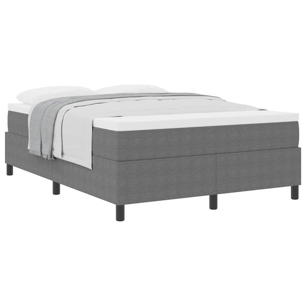 Boxspringbett 140x200 cm Hellgrau Cordstoff
