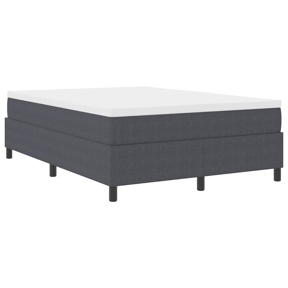 Boxspringbett 140x200 cm Dunkelgrau Cord