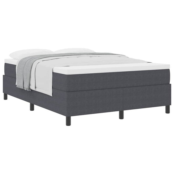 Boxspringbett 140x200 cm Dunkelgrau Cord