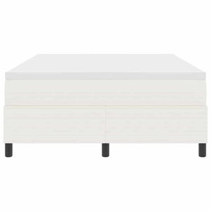 Boxspringbett Creme Weiß Cord 140x200 cm