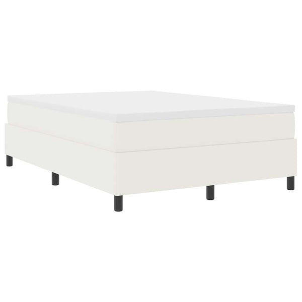 Boxspringbett Creme Weiß Cord 160x200 cm