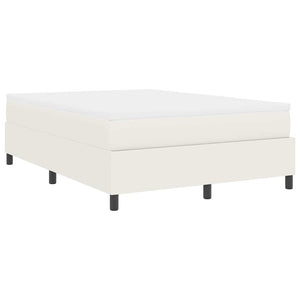 Boxspringbett Creme Weiß Cord 160x200 cm