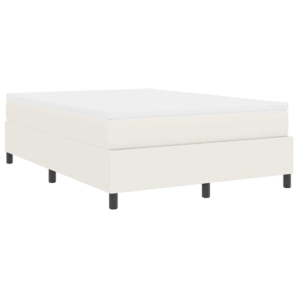 Boxspringbett Creme Weiß Cord 160x200 cm