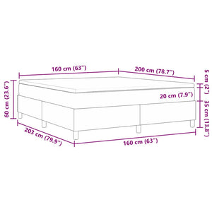 Boxspringbett Creme Weiß Cord 160x200 cm