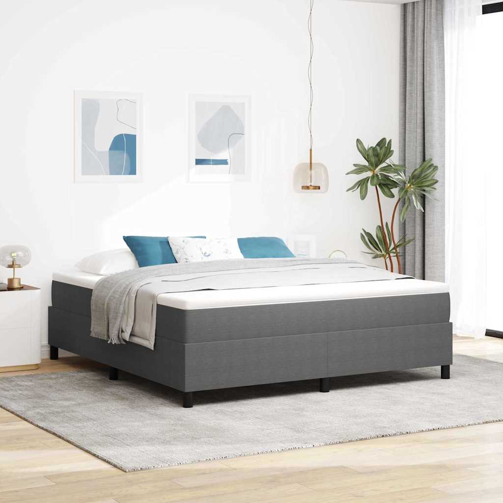 Boxspringbett 180x200 Hellgrau Cordstoff