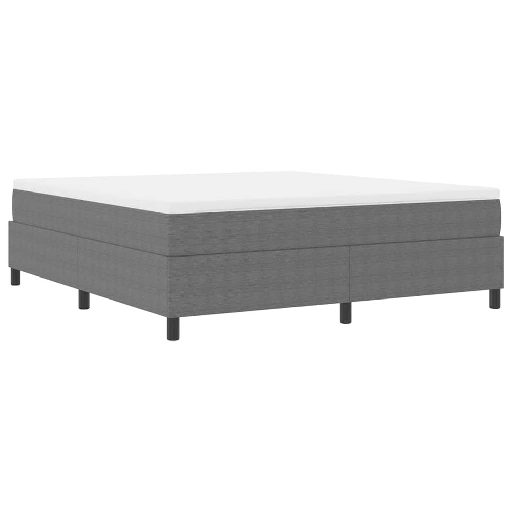 Boxspringbett 180x200 Hellgrau Cordstoff