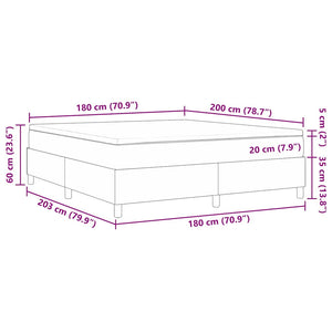 Boxspringbett 180x200 Hellgrau Cordstoff