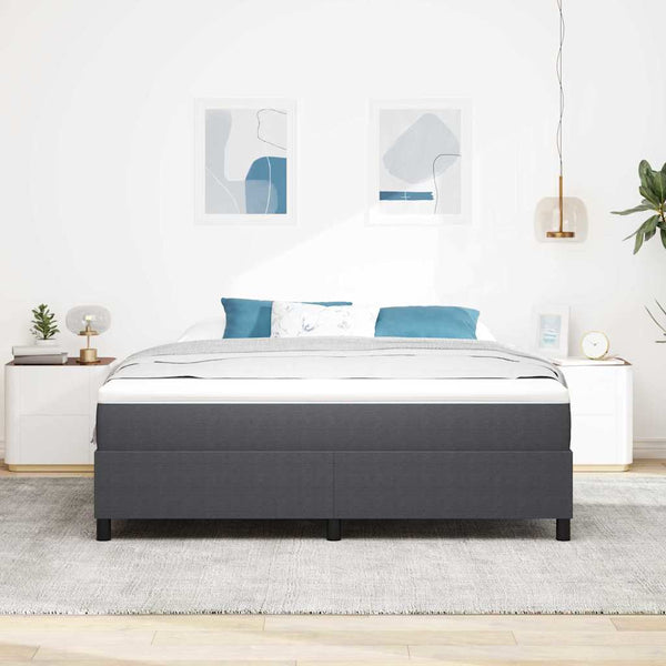 Boxspringbett 180x200 cm Dunkelgrau Cordstoff