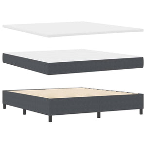 Boxspringbett 180x200 cm Dunkelgrau Cordstoff