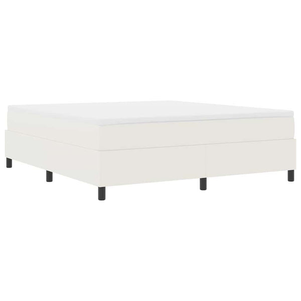 Boxspringbett Creme Weiß Cord 180x200 cm