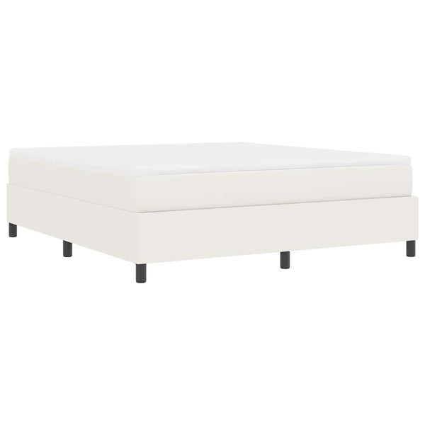 Boxspringbett Creme Weiß Cord 180x200 cm