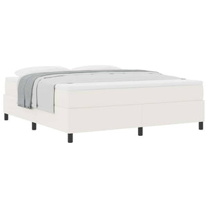 Boxspringbett Creme Weiß Cord 180x200 cm