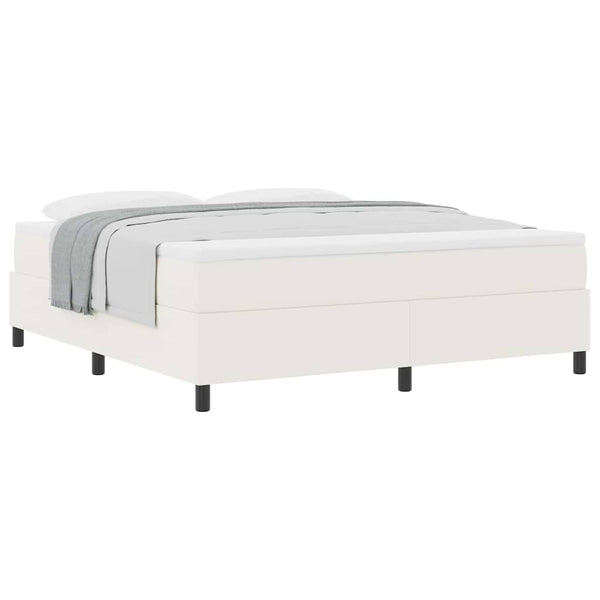 Boxspringbett Creme Weiß Cord 180x200 cm