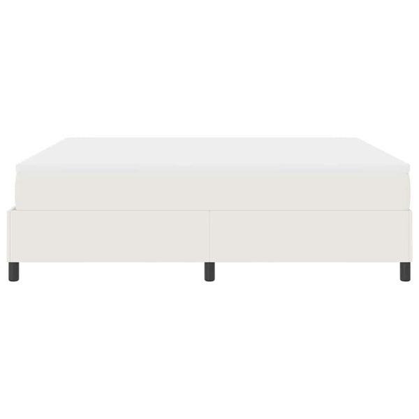 Boxspringbett Creme Weiß Cord 180x200 cm